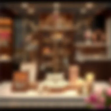 Elegant jewelry display for a romantic gift