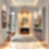 Elegant entrance hall with modern decor elements