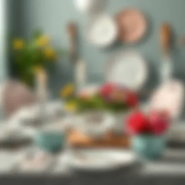 Aesthetic arrangement of tableware and centerpieces