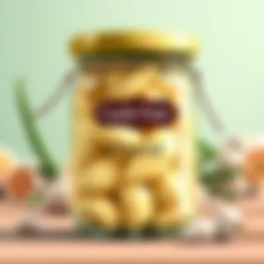 Garlic Paste Storage Garlic paste in a glass container