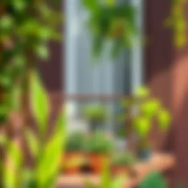 Aesthetic Small Balcony with Greenery Stylish small balcony design with plants