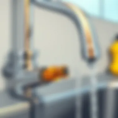 Properly tightened kitchen faucet connections