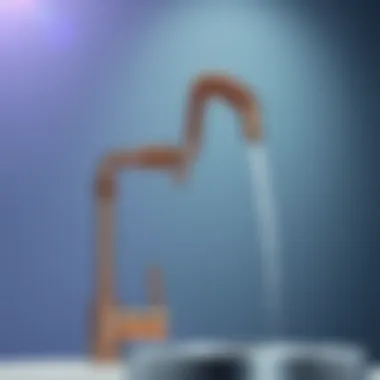 Final look of installed spiral kitchen faucet