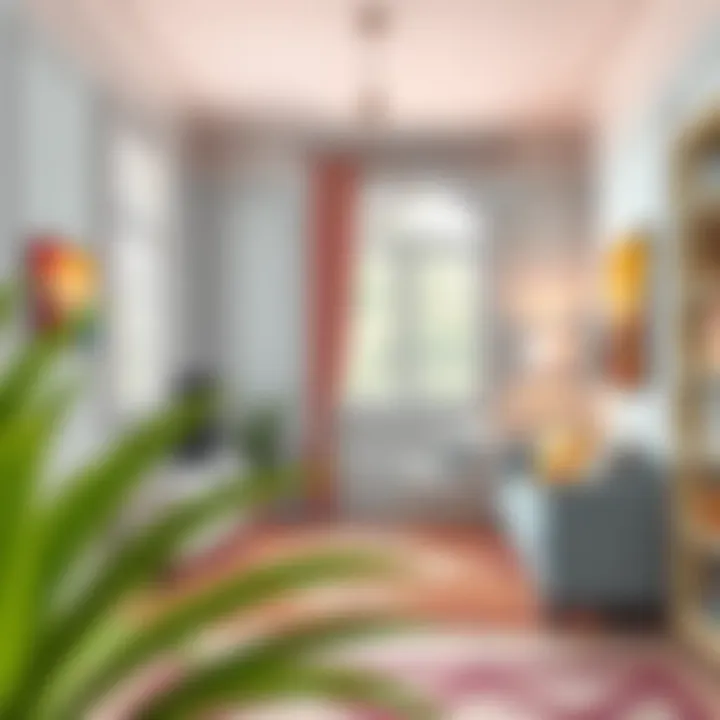 A stylish room featuring decorative trim that reflects personal style