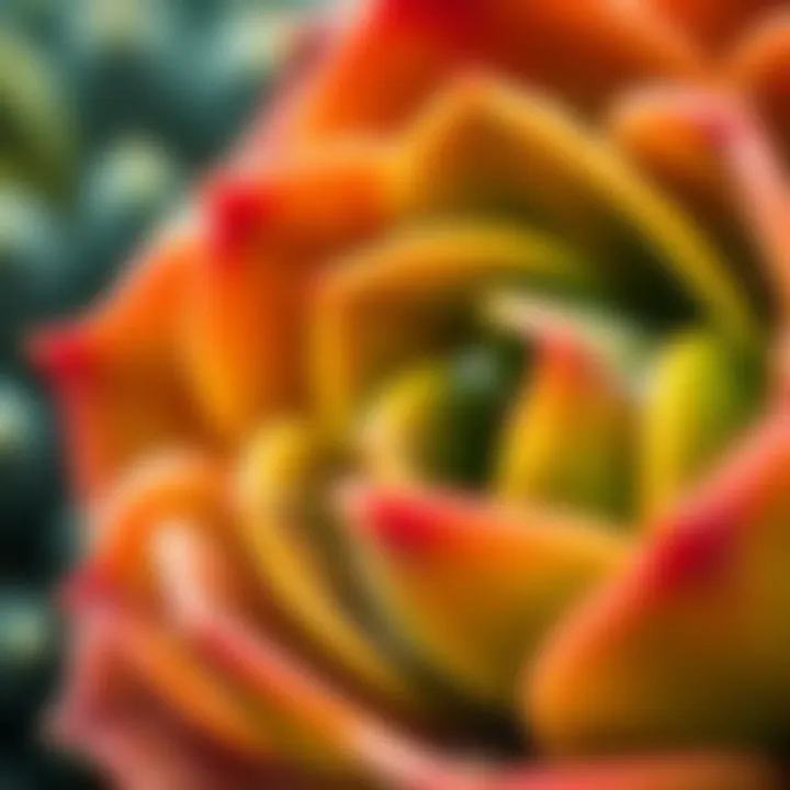 Close-up of a succulent leaf retaining moisture