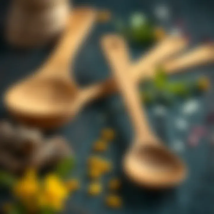 Selection of natural wood for spoon crafting