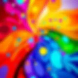 Colorful abstract design for phone wallpaper