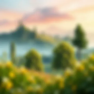 Tranquil Nature Landscapes Nature-inspired wallpaper featuring serene landscapes