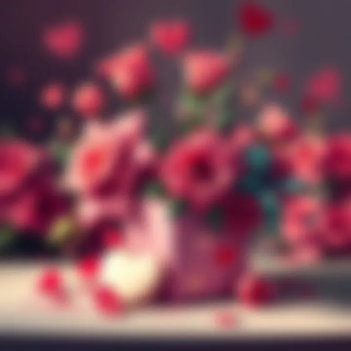 Artistic gift arrangement for Valentine's Day