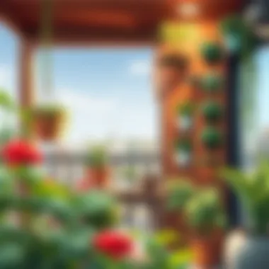 Efficient Use of Space with Vertical Plants Vertical gardening on a small balcony