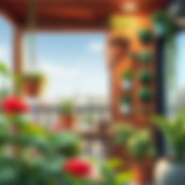 Efficient Use of Space with Vertical Plants Vertical gardening on a small balcony