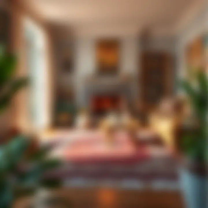 Warm Atmosphere with Rug Placement Warm atmosphere created by rug placement